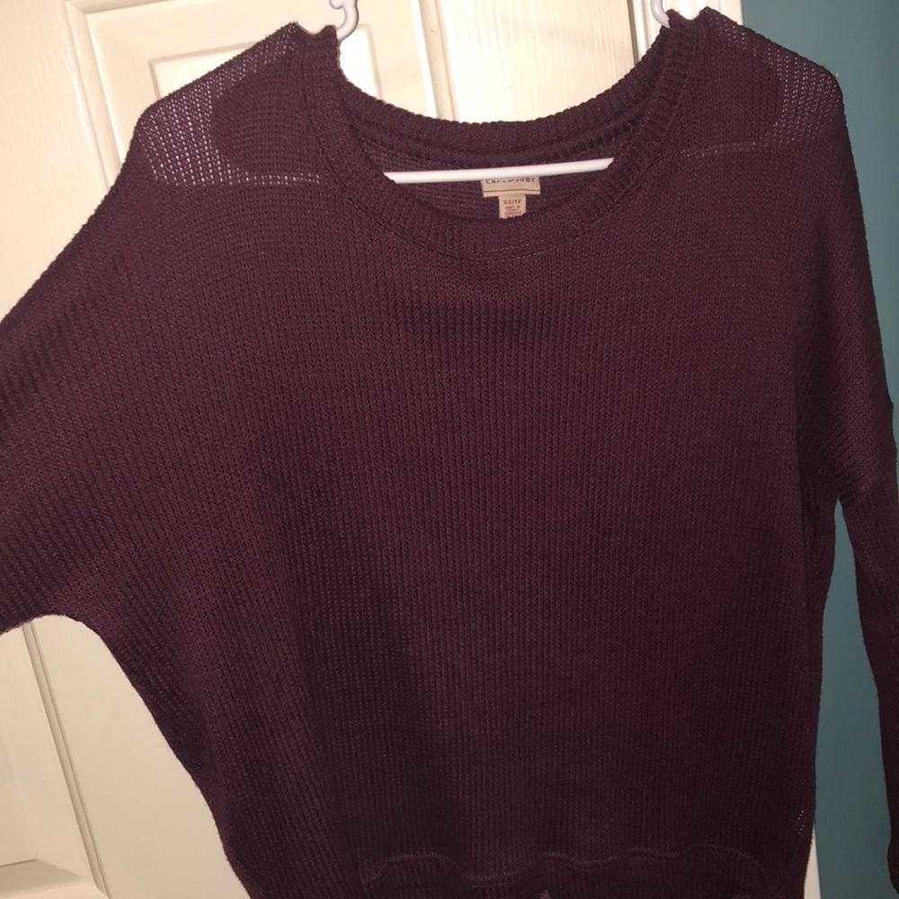 Bat wing sweater burgundy